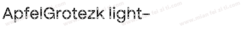 ApfelGrotezk light字体转换
